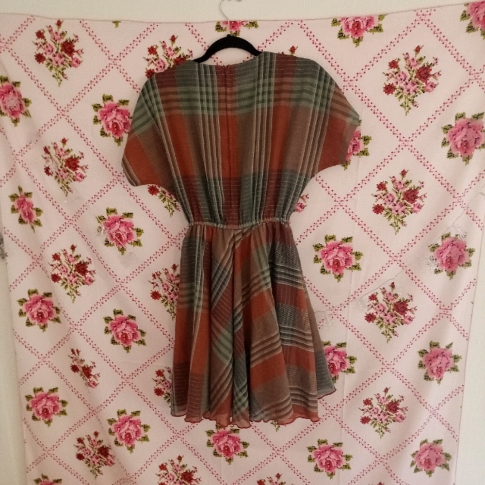 Vintage Viva Crane plaid dress size medium